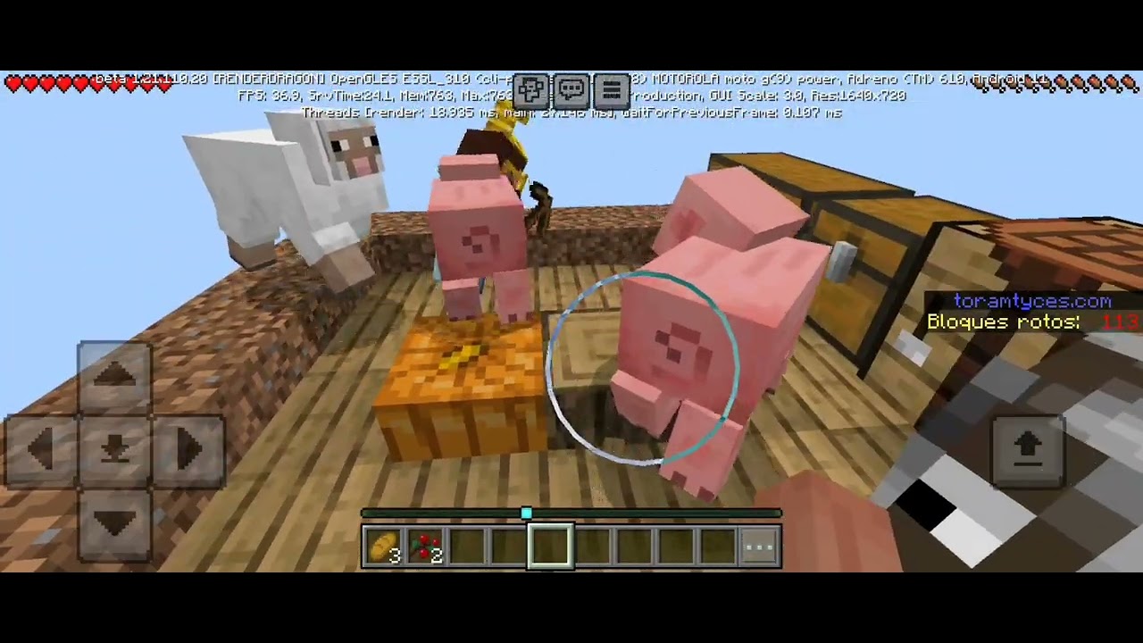 Jogando Minecraft de um bloco