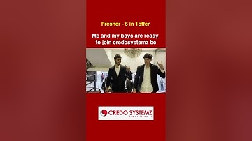 Fresher with 5 Offers 😎 | Ready to Join Credo Systemz #techtraining #shorts #learntocode #motivation