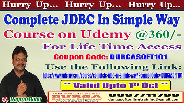 Complete JDBC In Simple Way Course on Udemy @360/-