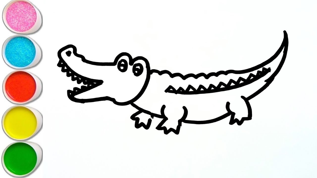 How to Draw a Crocodile step by step | Easy Crocodile Drawing for Kids | Simple & Cute Animal Art
