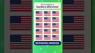 ¿Cuál es la bandera diferente? 🕵🏻‍♂️ Estados Unidos 🇺🇸