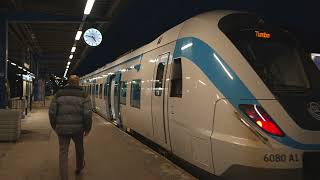 Sweden, Stockholm, Märsta Train Station, boarding train to Tumba