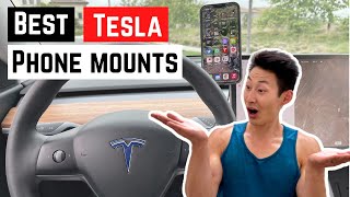 BEST Tesla Cell Phone Mount Accessories for the Model 3 and Model Y (Temai, Jowua, MagBak, Topfit)