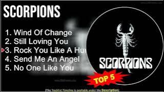 Scorpions TOP 5 GREATEST HITS   Wind Of Change, Still Loving You, Rock You Like A Hurricane, Ballads