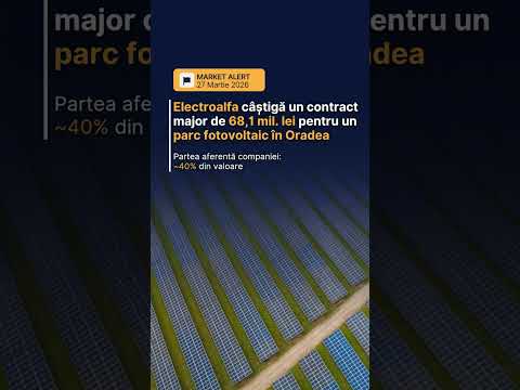 🏭 Electro-Alfa c&acirc;știgă un contract major de 68 mil