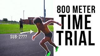 800 METER TIME TRIAL IN TEXAS HEAT (*Sub-2*) | Half Mile Virtual Track Meet Time Trial