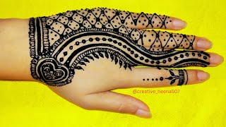 Very beautiful stylish back hand mehndi design | easy mehndi design | mehndi ka design | mehndi.