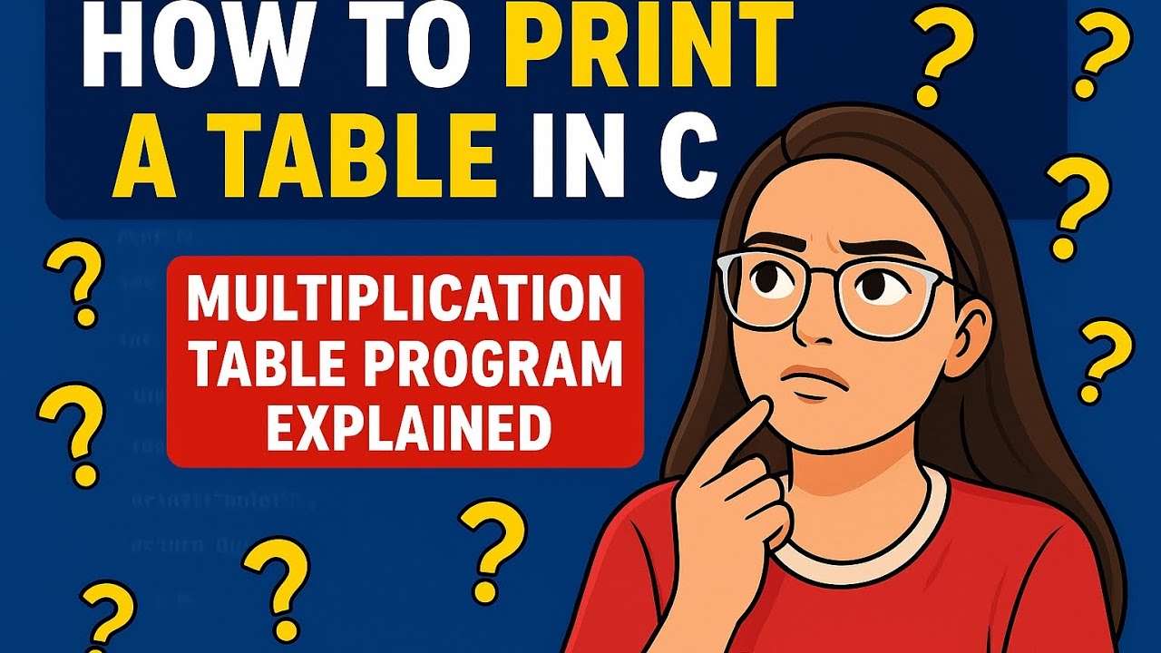 How to print a table in c||basic of c programing|c programing for ...