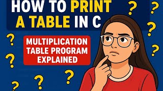 How to print a table in c||basic of c programing|c programing for beginners| #coding#computerscience
