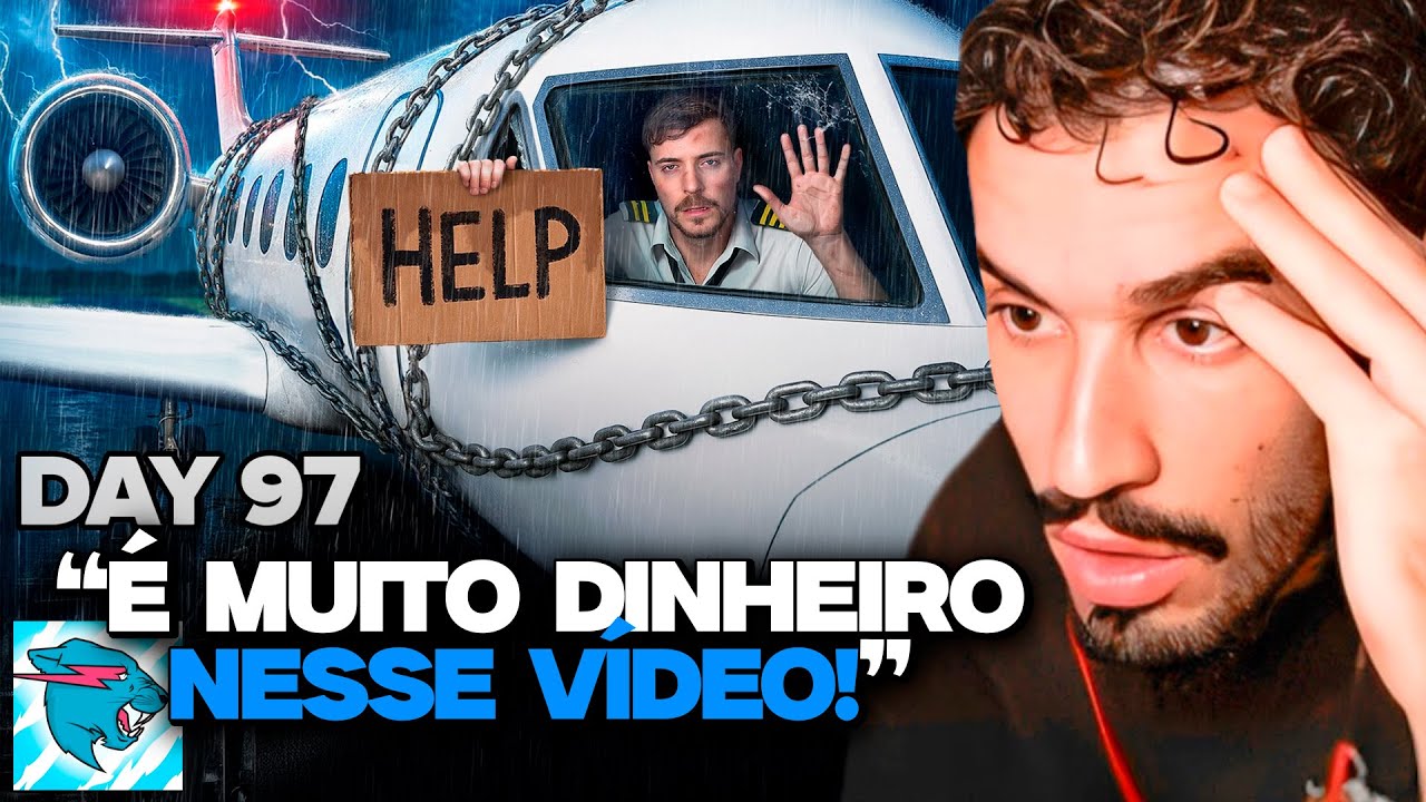SOBREVIVA 100 DIAS PRESO NUM JATO E FIQUE COM ELE! | REACT MR BEAST