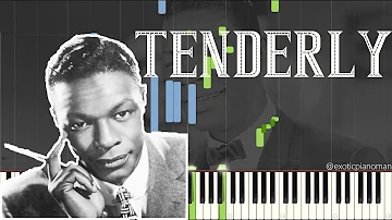 Nat King Cole - Tenderly (Solo Jazz Ballad Piano Synthesia)