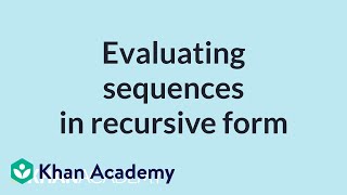 Recursive Functions To Define Sequences