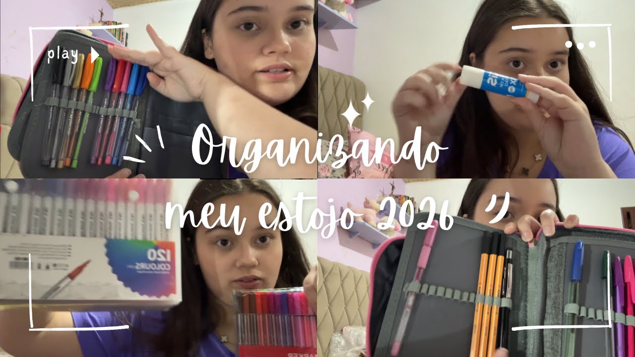Organizando meu estojo 2026 🎀✨