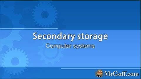 GCSE Computer Science: Secondary storage