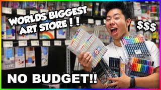 no budget at the art supply store shopping spree   huge giveaway!!