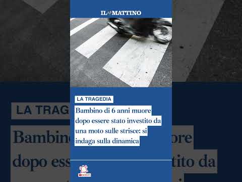 Video Bambino di 6 anni muore dopo essere stato investito da una moto sulle strisce