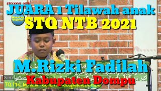 Qori M. Rizki Fadilah 1st winner of recitation for the 26th STQ Children in 2021