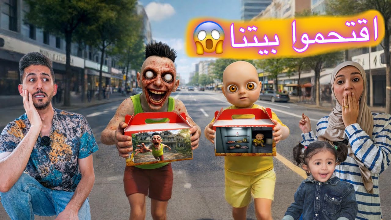 وجبة حمود حبيبي حمود الزومبي ووجبة الطفل الشرير اقتحموا بيتنا شو صار بايمن ورحمه وميمي 😱!!مخيف
