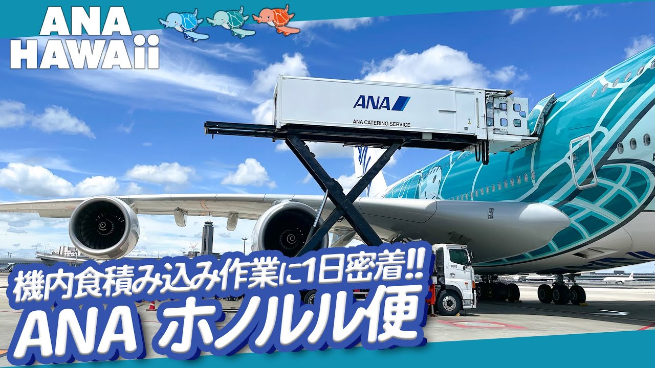 ANA ホノルル便に1日密着】FLYING HONUの積み込み作業を初公開!!【成田