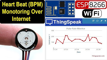 Heart Beat Monitoring over Internet using ESP8266 & ThingSpeak