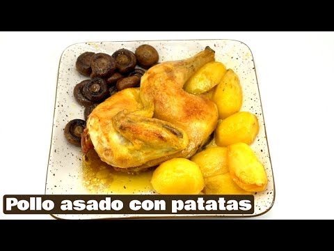 Pollo asado con patatas