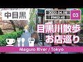 【中目黒】目黒川沿い＆裏道を散歩③2022年4月8日/カフェ/ランチ/インテリア/ビストロ/ジンギスカン/焼肉/バー/桜/Meguro River/sakura/japan/2022/036
