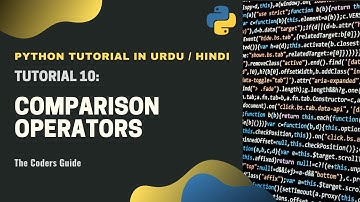 Comparison Operators in Python - Tutorial#10 | Python Tutorial in Hindi/Urdu | The Coders Guide