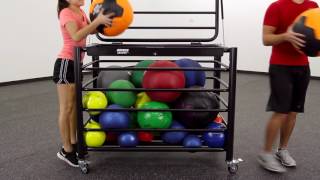 Medicine Ball Storage Cart that Holds Up to 660 lbs