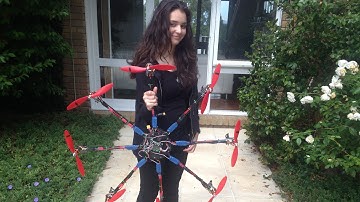 Turnigy Talon Octocopter 830 First Flight 2836/11 750kV motors UBEC 30A ESCs 10" Props KK2.1