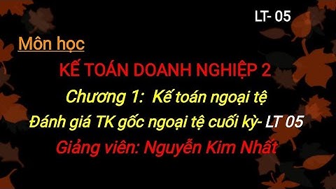 Các khoản đánh giá lại ngoại tệ cuối kỳ