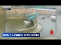Bus plunges off bridge into river in Russia, killing 7 people
