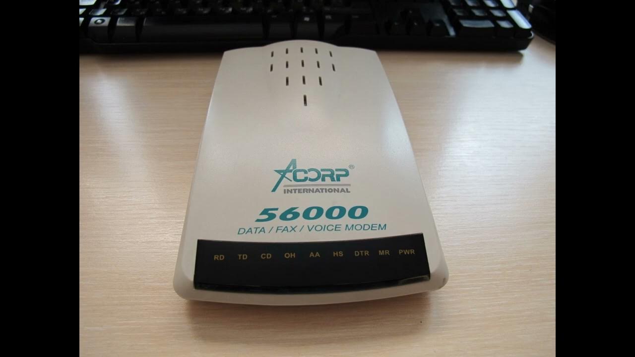Dial Up 56k Telephone Modem 90s Connection Sound YouTube