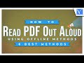 How to Read PDF Out Aloud using 6 Offline Methods