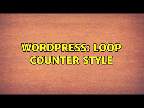 Wordpress: Loop counter style