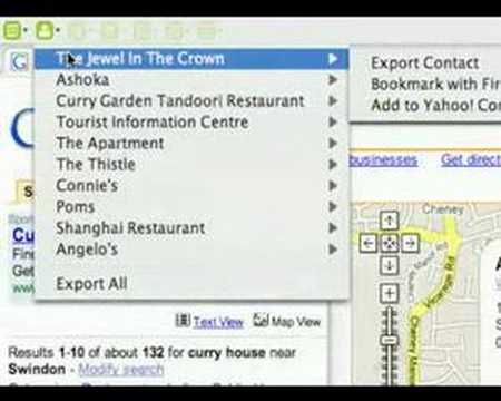 Microformats in Google Maps + Operator