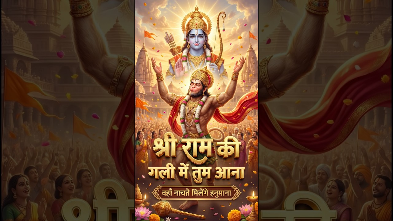 श्री राम की गली में तुम आना 🙏 | Ram Bhajan Short | #shorts #rambhajan #jaishreeram