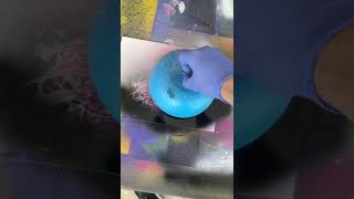 How to paint a planet #spraypaint #learnwithme #galaxy