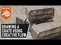 Using Creative Flow's Drawing Feature To Model A Crate! #b3d