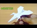 Origami monster jet  paper airplane