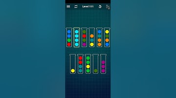 Colour Ball sorting Puzzle Game 2023. Game Level  111