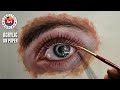 STEP-BY-STEP EYE PAINTING TUTORIAL IN ACRYLIC | BEGINNERS GUIDE ON CANVAS BY DEBOJYOTI BORUAH