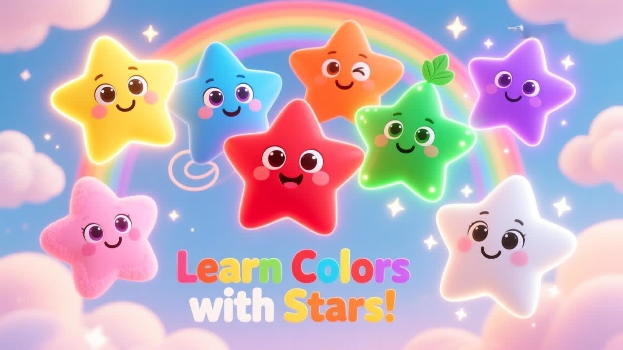 🌈 Colors of the Sky – Learn Colors with Stars 🌟| Fun Educational Song ...