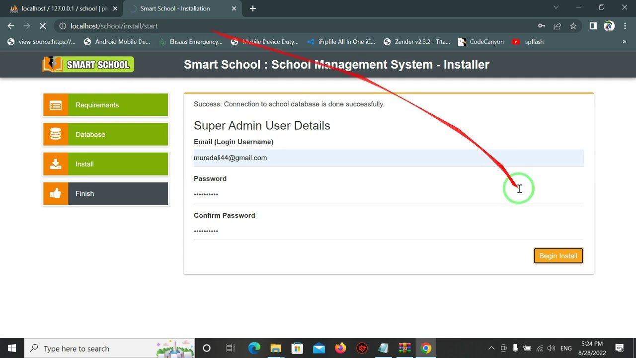 How to install Smart School management system in Xampp By Teach Island ...