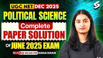 UGC NET Political Science Question Paper 2025 | UGC NET Political Science Paper Solution 2025 |Kiran