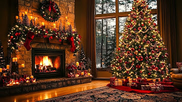 Classic Christmas Music with a Fireplace and Beautiful Background Classics 2 hours 2020