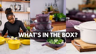 Unbox with me: cast iron Enamel pans and Skillet - Whats in the box