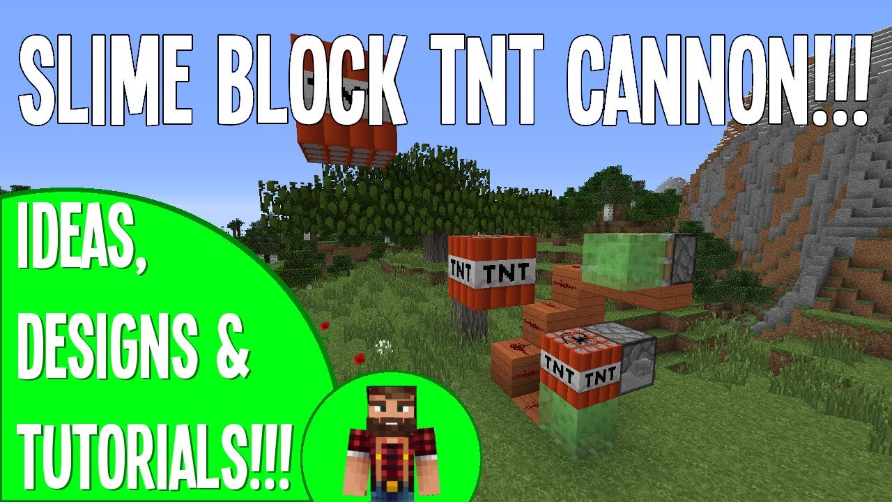 Slime Block Tnt Cannon Minecraft Tutorial Players Items Work As Well Youtube Slime Block Tnt Cannon Minecraft Tutorial Players Items Work As Well Youtube