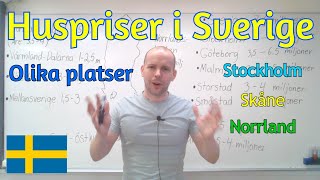 Vad kostar hus i Sverige? (olika platser) SFI