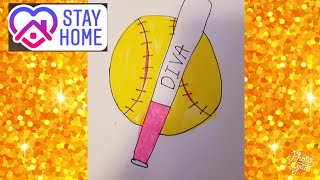 How to draw a Softball and bat!