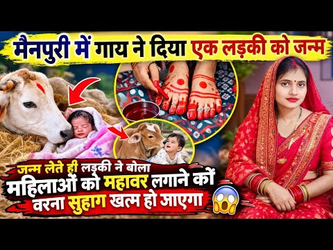 मैनपुरी में गाय ने दिया एक लड़की को जन्म 🤯| Mainpuri Viral News| Mainpuri Me ladki Paida Hui #news 